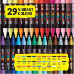 Uni Posca Marcador d/pintura Gama completa de 29 colores $58.528 Disponible en Amazon