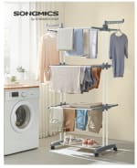 Étendoir à Linge Songmics, séchoir mobile à 4 niveaux à 25,49€