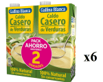 6 x 2 Unidades de 1L de Caldo casero verduras 100% GALLINA BLANCA por 13.65€
