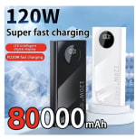 Banco Energía 120W Carga Súper Rápida 80000mAh por 12.42€