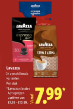 Lavazza koffiebonen vanaf €7,99 bij de Lidl