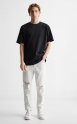 Jeans tapered fit rotos para Hombre por 4.99€