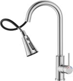 Kitchen Sink Mixer Tap with Pull-Out Spray Head & 360° Swivel