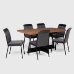 Juego de Comedor Roca Rio 6 Sillas Canela Negro rebaja $449.990 solo en abc, Chile