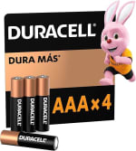 Duracell Pilas AAA 1.5V 4 Unidades por $71 | Amazon