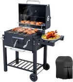 Barbacoa de Carbón, Parrilla con Tapa de Acero de 56×42,5 cm por 129.99€