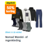 50% korting op Nomad Wandel- of regenkleding bij de AH