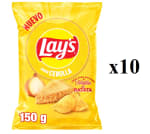 10 bolsas de 150 grs de LAY'S Patatas fritas sabor cebolla por 12.9€