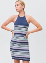 Vestido crochet cuello halter por 7.99€
