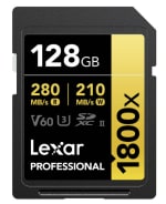 Lexar 128GB SDXC Pro UHS-II U3 V60 1800x geheugenkaart voor €109 bij CameraNU