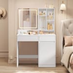 VASAGLE Kailyn Colección Tocador con Luces LED, Regleta de Enchufes por 94,74€