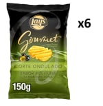 6 unidades de Patatas fritas gourmet wavy sabor aceituna Lay's bolsa 150 g por 9€