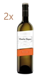 2x CUATRO RAYAS Vino Blanco Verdejo Vendimia Nocturna D.O. Rueda 750ml