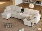 Canapé d'angle réversible fixe Blackcolors 4 Velours à 596,69€
