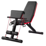 Banco de abdominales ajustable por 35.16€