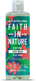 Faith In Nature Natural Aloe Vera Body Wash / Shower Gel, Vegan and Cruelty Free, No