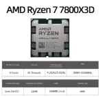 AMD RYZEN 7 7800X3D CPU Gaming Processor voor €212,46 bij Aliexpress