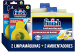 Finish Pack 2 Limpiamáquinas Limón + 2 Ambientadores Lavavajillas Limón por 9.04€