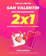 2x1 entradas Cine Yelmo por San Valentín
