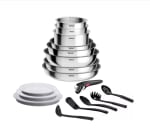 Batterie de cuisine Tefal Cook eat Ingenio Inox - 17 pièces à 99,99€
