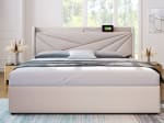Lit coffre 180x200 cm SWEIKO coloris beige à 260,99€