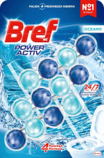 2 pack Bref Power Activ Ocean (3 unidades), limpia baño con fórmula 4 en 1 por 4.50€