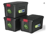 Lot de 3 boîtes de rangement plastiques Iris Ohyama avec couvercle à 59,99€