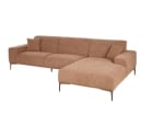Canapé d'angle droit 4/5 places en textile tramé ocre Tokyo à 599,60€