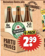 Heineken Retro pilsener 6-pack voor €2,99 bij Dirk