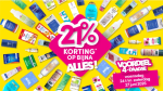 21% korting op bijna alles bij besteding vanaf €15 bij DA in de winkels