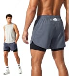 Short deportivo 2 en 1 con licra y 3 bolsillos por $88 en Mercado Libre