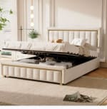 Cama con canapé de 140x200 cm doble Blanco por 198,99€