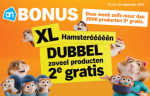 Hamsteren bij Albert Heijn met heel veel producten de 2de gratis