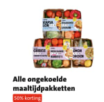 50% korting op alle ongekoelde maaltijdpakketten bij Jumbo