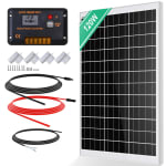 Kit de Placa Solar 12V Monocristalino de 120W con Regulador de Carga 30A por 59.99€
