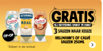 gratis: 3 Sauzen naar keuze! bij je aankopen bij de Jumbo