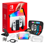 NINTENDO SWITCH OLED 64GB BLANCO MÁS KIT ACCESORIOS 22 EN 1
