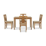 Juego Comedor Texas 4 Sillas Café - Walnut $139.990 Disponible en Mundo Lider, Chile