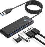 Hub USB 3.0 Orico con 4 Puertos USB y Cable Largo de 180 cm por 10,68€