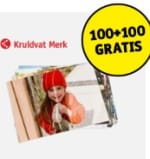 100+100 Gratis op Kruidvat Merk Foto-afdrukken