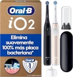 Oral-B iO 2 Cepillos de Dientes Eléctricos, Negro Y Rosa, Pack de 2 por 69.95€