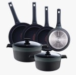 MasterPRO Gastro Reeco: 3 Sartenes, 3 Cacerolas y Cazo con tapas por 52.99€