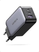UGREEN Nexode Cargador USB C 65W, Carga Rápida con 3 Puertos por 19.84€