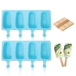 Moldes de Helado Silicona 8 uds Azul Sin BPA Reutilizables por 1.99€