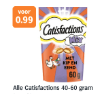 Alle Catisfactions 40-60 gram voor €0,99 bij de AH