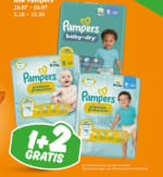 1+2 gratis op alle Pampers bij Poiesz