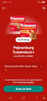 50% korting op Peijnenburg Tussendoor bij Jumbo (+ Tikkie-cashback)