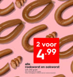 HEMA rookworst 2 voor €4,99