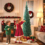 HOMCOM Árbol de Navidad Estrecho 180 cm con 321 Ramas por 28.04€