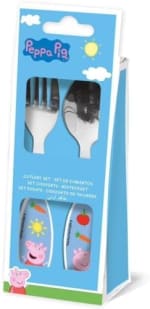 Set 2 cubiertos metálicos (cuchara y tenedor) Peppa Pig por 2.98€